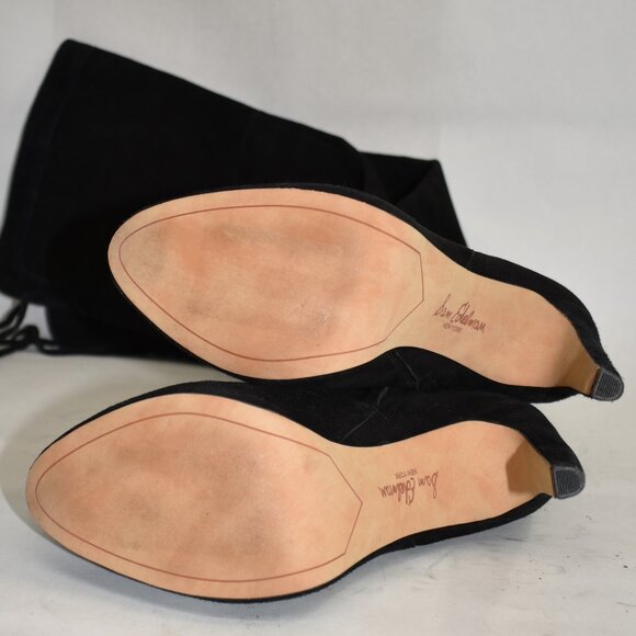 $300 SAM EDELMAN KAYLA OVER THE KNEE BOOT SUEDE BLACK HEEL DRESS 8 (TB24) - Picture 7 of 8